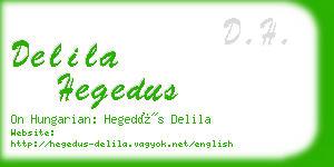 delila hegedus business card